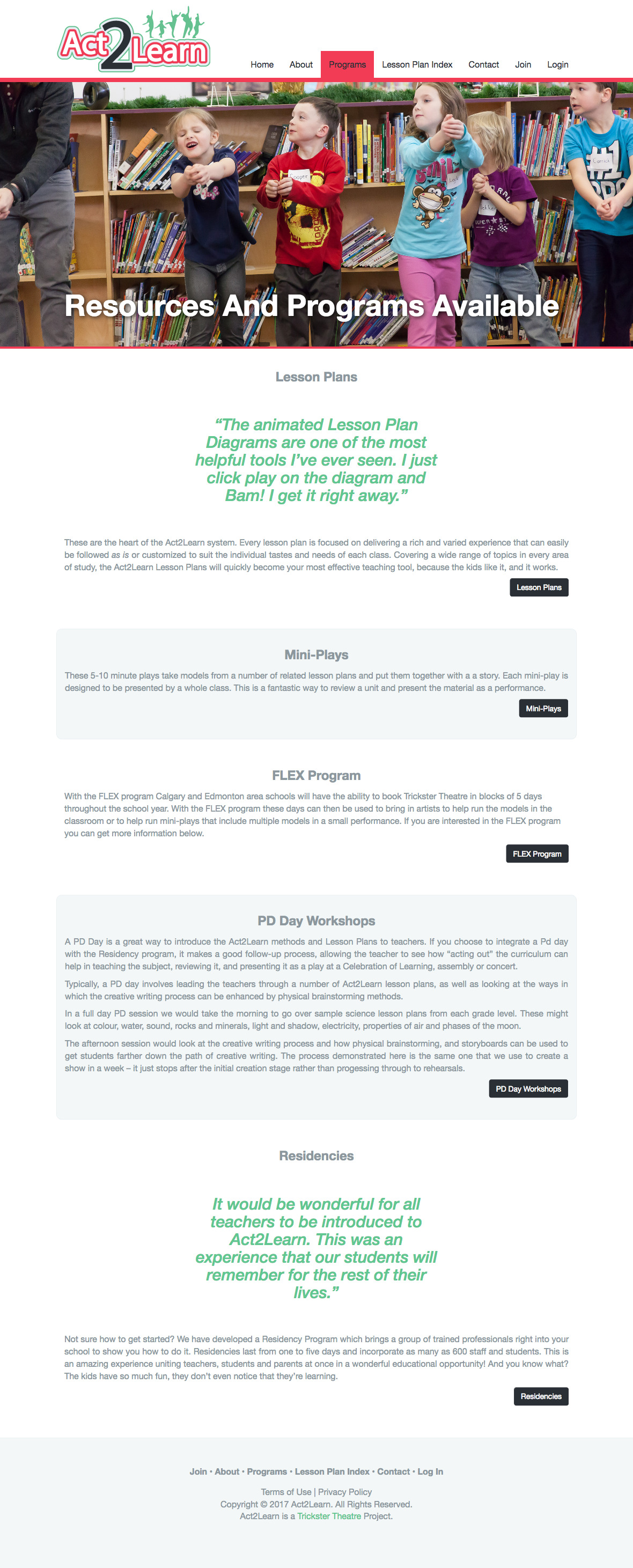 Screenshot 2018 09 30 Resources and Programs Available Act2Learn
